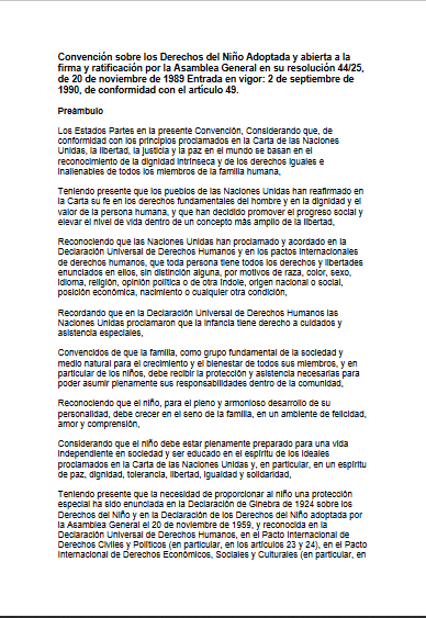 Convención Derechos del Niño