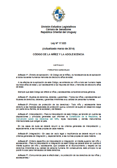  Código de la Niñez y Adolescencia