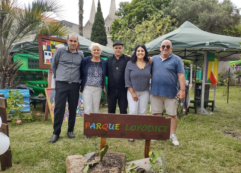 Walter Conde, Rosario Pérez, Padre Raúl, Lilián Fachelli y César Garay